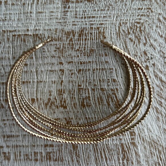 Gold Colored Cuff Bracelet - Picture 2 of 7